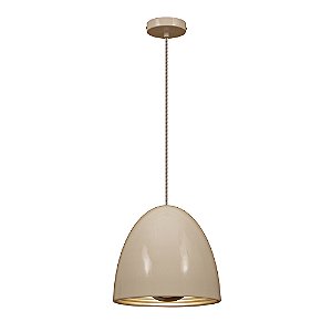 Pendente Mezza Branco Metal (D)30Cm(A)32Cm 1xE27 | SE633B