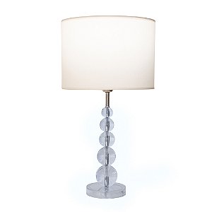 Base Abajur Crily Acrilico Transparente (D)14Cm (A)39Cm | TE0127