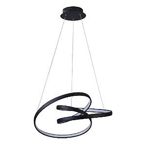 Pendente Zig Preto (C)57cm (L)47cm (A)26cm 35W 3000K | TP001B