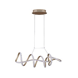 Pendente Zig Dourado (C)84cm (L)22cm (A)21cm 35W 3000K | TP003G