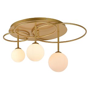 Plafon Lindo Dourado Branco (D)60cm (A)32cm 3xG9 | TR006