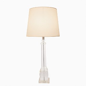 Base Abajur Classic Vidro Transparente (A)65Cm | XL1155