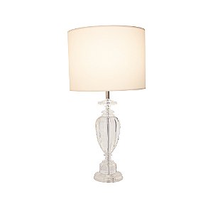 Base Abajur Classic Vidro Transparente (A)55Cm | XL1210