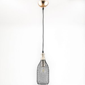 Pendente Copper Preto e Dourado (D)12Cm (A)31Cm 1Xe27 | XN004G