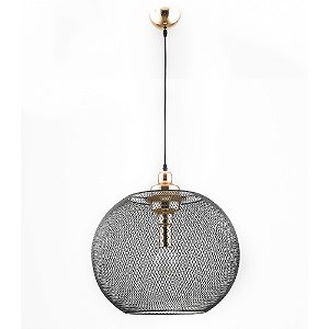 Pendente Copper Preto e Dourado (D)50Cm (A)49.5Cm 1Xe27 | XN005G