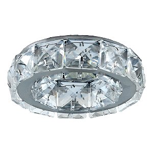 Spot Embutir Shine Cromado E Transp (D)10Cm (A)3Cm  1Xgu10 50W | YD101