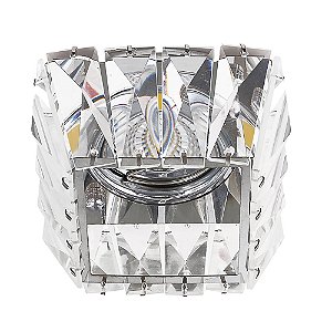 Spot Embutir 1xMR16 Bivolt Cromado Transparente | YD1026