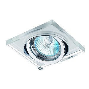 Spot Embutir Shine Cromado E Transp (C)9Cm (L)9Cm (A)2.5Cm  1Xgu10 50 | YD134