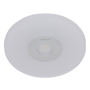 Plafon Metal Escovado Vidro (D)26cm 1x6,6W | ZU006S