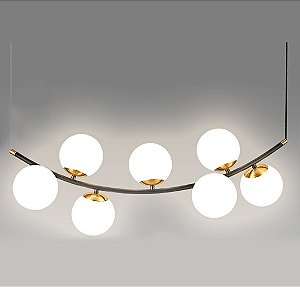 Pendente Yvapuru Opus Preto Dourado 774 x 260mm | DN 81041