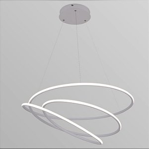 Pendente Led Espiral Opus DN34324 Branco Ø73 x 300 x Ø22cm