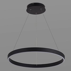 Pendente Led Halo Preto Opus Ø60 x 300 x Ø22cm | DN34355