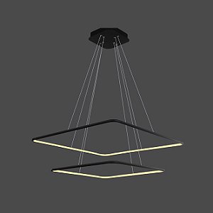 Pendente Led Hox Preto Opus 60 x 300 x 60cm | DN34331