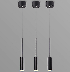 Pendente Led Match Opus DN37769 Preto