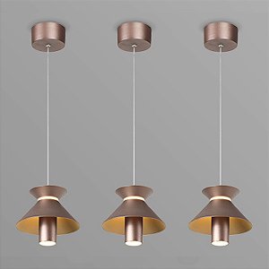 Pendente Led Occa Opus DN37806 Cobre Ø15 x 200cm