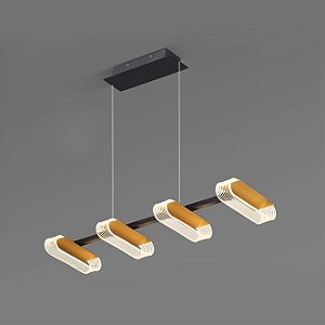 Pendente Led Rainbow Opus DN39725 Dourado 900 x 295mm