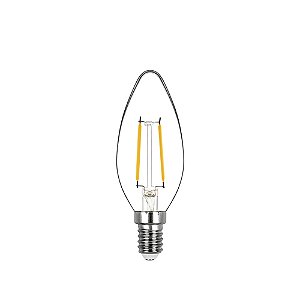 Lâmpada Vela Lisa Filamento Vidro Translúcido 110v 2700K | STH20301/27