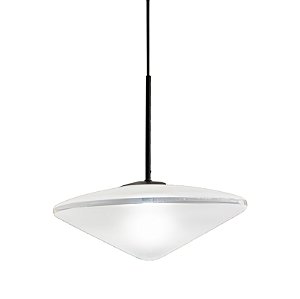 Pendente Era Cônico Preto Vidro Leitoso | ERA1PD01PT035