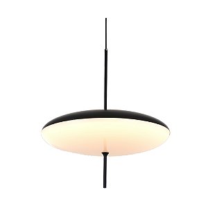 Pendente Mellow Moderno Vidro Opalino Preto | MEL1PD01OP050
