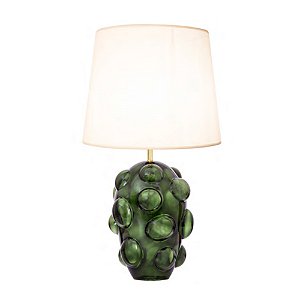 Base Abajur Sagu Verde Dourado Vidro Soprado | SAG1AB01VD045