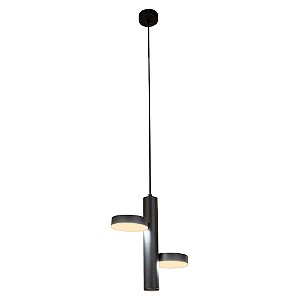 Pendente Side Preto (A)50cm Led Integrado | SID1PD01PT025