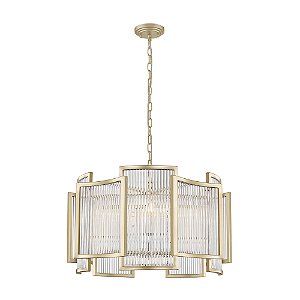 Pendente Strato Tubos de Vidro Dourado (D)56cm (A)32cm E14 | STR1PD01TR056