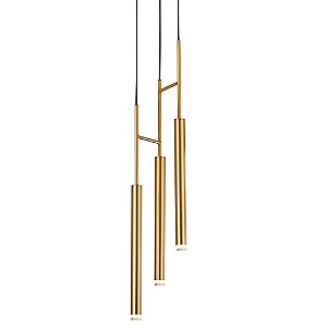 Pendente Scala Dourado (A)95,8cm Led 5W 3000K Cabo 3,0m | SCA1PD01DR019