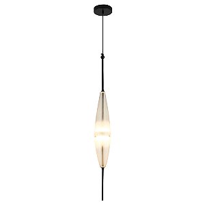 Pendente Mist Branco Preto (D)10cm (A)100cm Led 5W 3000K | MIS1PD01BR010