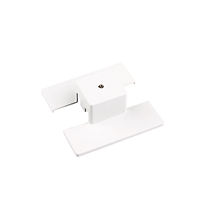 BASE QUADRADA PARA TRILHO METAL  BRANCO