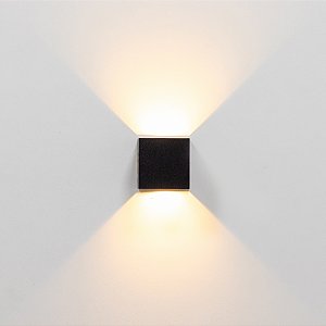 ARANDELA KYUB Preto Facho Ajustável 5cm 2W 3000K IP65 Bivolt