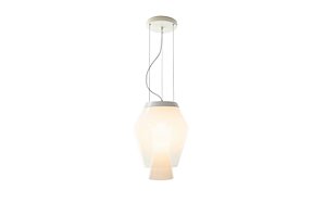 Pendente Duo Vidro Branco (D)32Cm (A)46Cm | DUO1PD01BR10