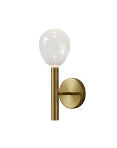 Arandela Gum Dourado Vidro (A)34Cm LED 2w | GUM1AR01DR10