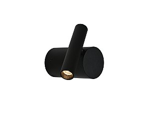 Arandela Opus Preto Direcionável LED 3000K  | OPU1AR01PT10