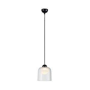 Pendente Windbell Vidro Grafite LED 6W 3000k | WIN2PD01TR10