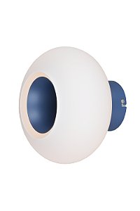 Arandela Yoga Azul Vidro Opalino LED 8W 3000K | YOG1AR01AZ10