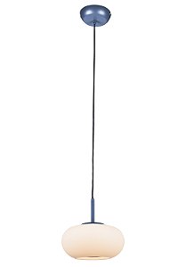 Pendente Yoga Azul Vidro Opalino LED 8W 3000K | YOG1PD01AZ10