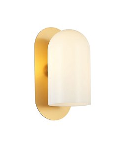 Arandela Zil Dourado Vidro Opalino (A)27Cm G9 | ZIL1AR01DR10
