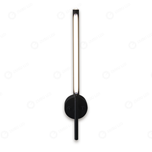 ARANDELA LED LINEAR PRETO 8W 3000K 45CM ALUMÍNIO AJUSTÁVEL