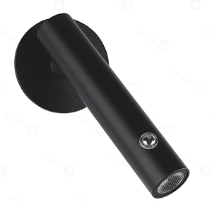 MINI ARANDELA LEITURA EMBUTIR 2W 3000K PRETO MODERNO SLIM
