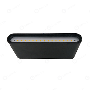ARANDELA EXTERNA ULTRAFINA LED SLIM PRETO 10W 3000K QUADRADA