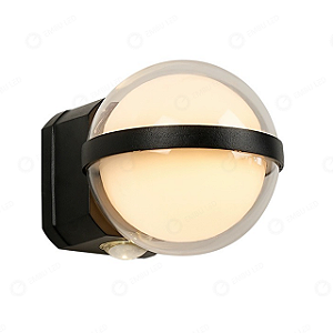 ARANDELA EXTERNA LED GLOBO ALUMINIO 6W 3000K BRANCO QUENTE