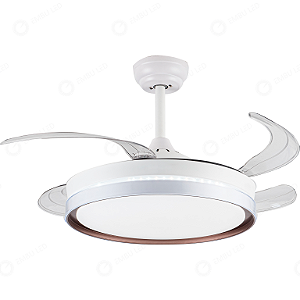 Ventilador Teto Retrátil Fresh Wind Branco Liso com Controle