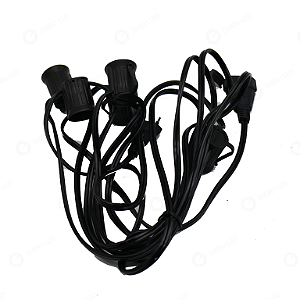 Varal Luzes Eco 5 Metros 5 Soquetes E27 Ip54 Para Externo