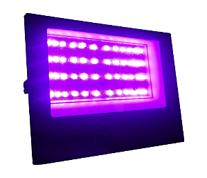 Refletor Led UV Ultravioleta Linha Eco 100W Roxo Eventos