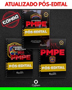 COMBO 3 EM 1 | APOSTILA + CADERNO DE QUESTÕES + VADE MECUM - PMPE