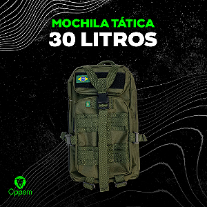 MOCHILA TÁTICA 30L VERDE MILITAR