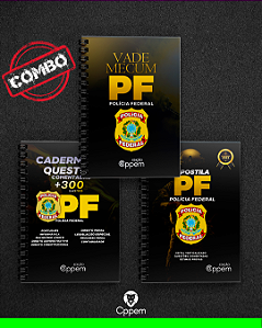 COMBO 3 EM 1 | APOSTILA + CADERNO DE QUESTÕES + VADE MECUM - PF