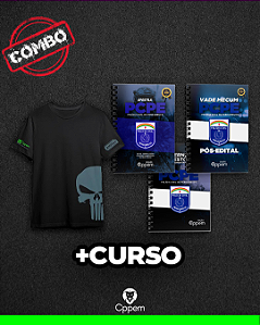 COMBO 5 EM 1 | APOSTILA + CADERNO DE QUESTÕES + VADE MECUM + CURSO + CAMISA - PCPE