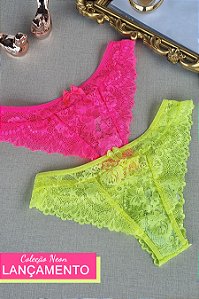 354 - Calcinha Fio Dental Rendada