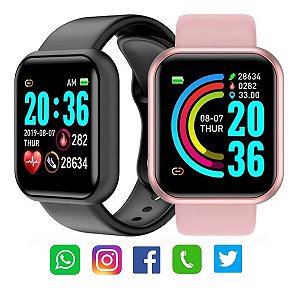 Relógio Smartwatch Android Ios Inteligente D20 Bluetooth